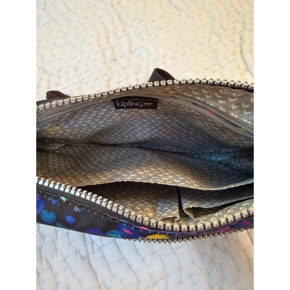 Kipling Callie Crossbody Bag black blue floral print adjustable shoulder strap